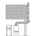 Abgasleitung Ø 80/125 PP/Edelstahl an der Fassade / konzentrischer Geräteanschluss (80/125)