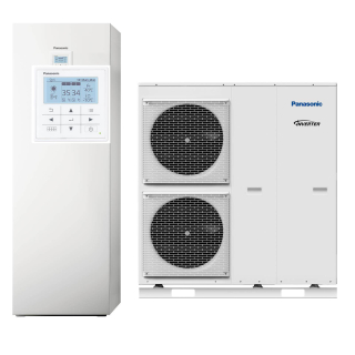 Panasonic Aquarea T-CAP Splitwärmepumpe, 9 kW, Kombi-Hydromodul, Gen. H, 400 V, SuperQuiet