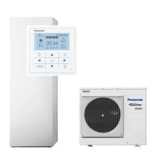 Panasonic Aquarea LT Splitwärmepumpe, 7 kW, Kombi-Hydromodul, Gen. J, 230 V